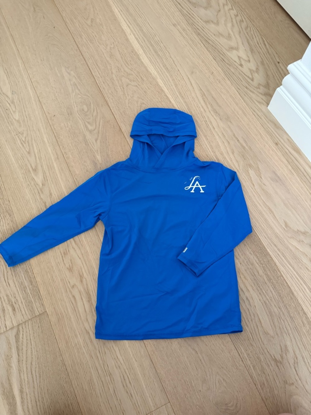 children’s blue rash guard